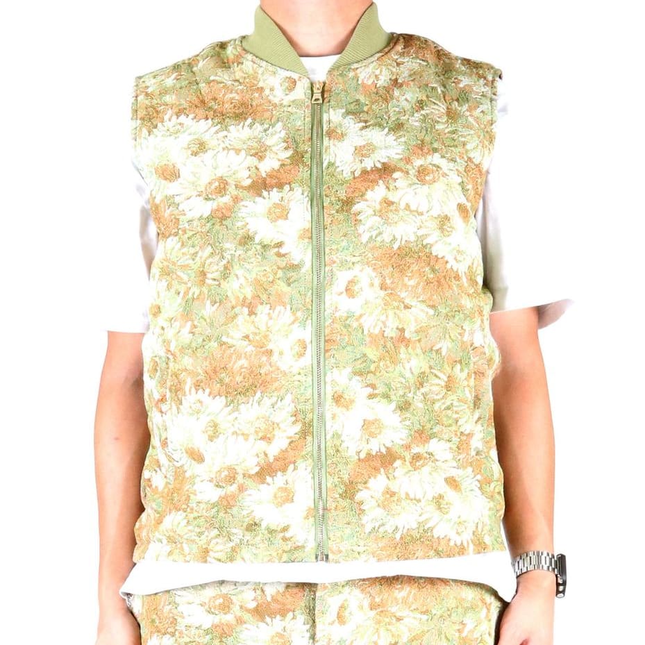 Love to Kleep Zipan Denim Floral Jacket Gold